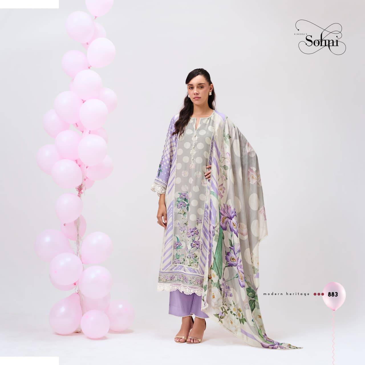 BEBO By Kimora Suit 881 TO 884 Series Stylish Beautiful Colourful Muslin Dresses At Wholesale Price